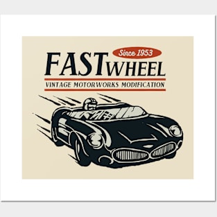 Vintage racer speed Posters and Art